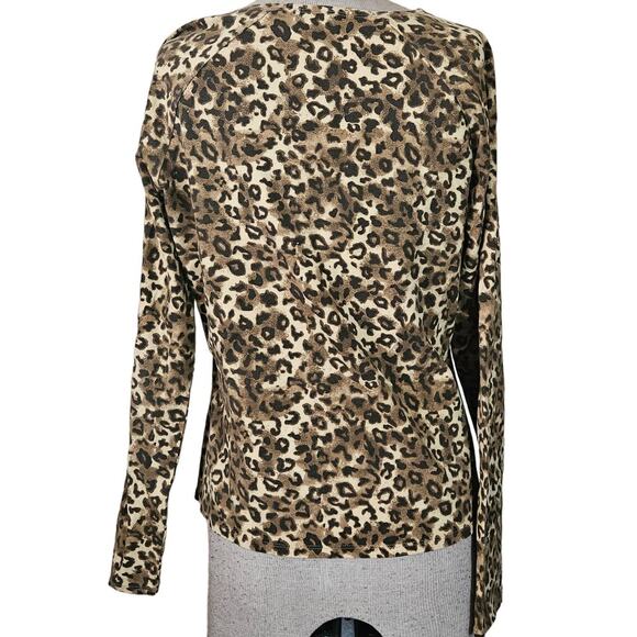 Classiques Entier Animal Print Cotten Blend Sweater Size XL - Picture 2 of 5